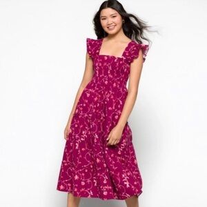 Hill House Ellie Nap Dress Burgundy Botanical NWOT 2XL